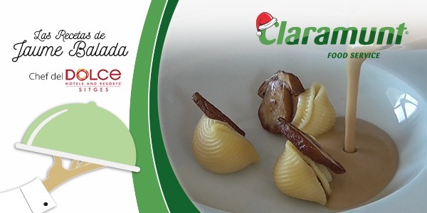 Receta 8. Crema de ceps con galets rellenos de foie | Jaume Balada 